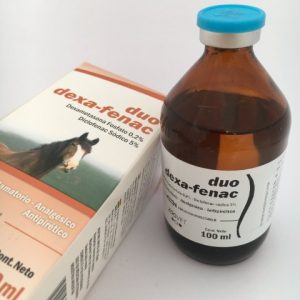 Duo dexa fenac - 100ml, Duo dexa fenac veterinary injection, Duo dexa fenac injection for sale, Anti-inflammatories & Pain Relievers (مسكن للآلام), Dexa ( ديكساميثازون), Moderate dose : 0,1 to 0,4% (or 1 to 4mg/ml), with analgesic , anti-inflammatory, camel, corticosteroid, dexa, diclofenac, endurance, energy, horse, pain reliever, power, speed, stamina, stimulant, zoovet,