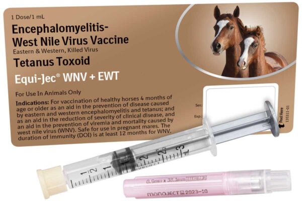 Equi-Jec WNV + EWT, Equi-Jec WNV + EWT (West Nile + 2-way Sleeping Sickness + Tet) Equine Vaccine, Equi-Jec WNV + EWT for Animal Use, Equi-Jec WNV + EWT (WNV + EEE WEE Tetanus) Vaccine , Equi-Jec WNV + EWT 4-way vaccine, Equi-Jec WNV Plus EWT Equine Vaccine Single Dose, Equi jec wnv ewt price, Equi jec wnv ewt cost equi-jec 6, west nile innovator + ewt, vetera ewt + wnv, horse vaccine ewt, prestige v wnv, equine vet equipment,